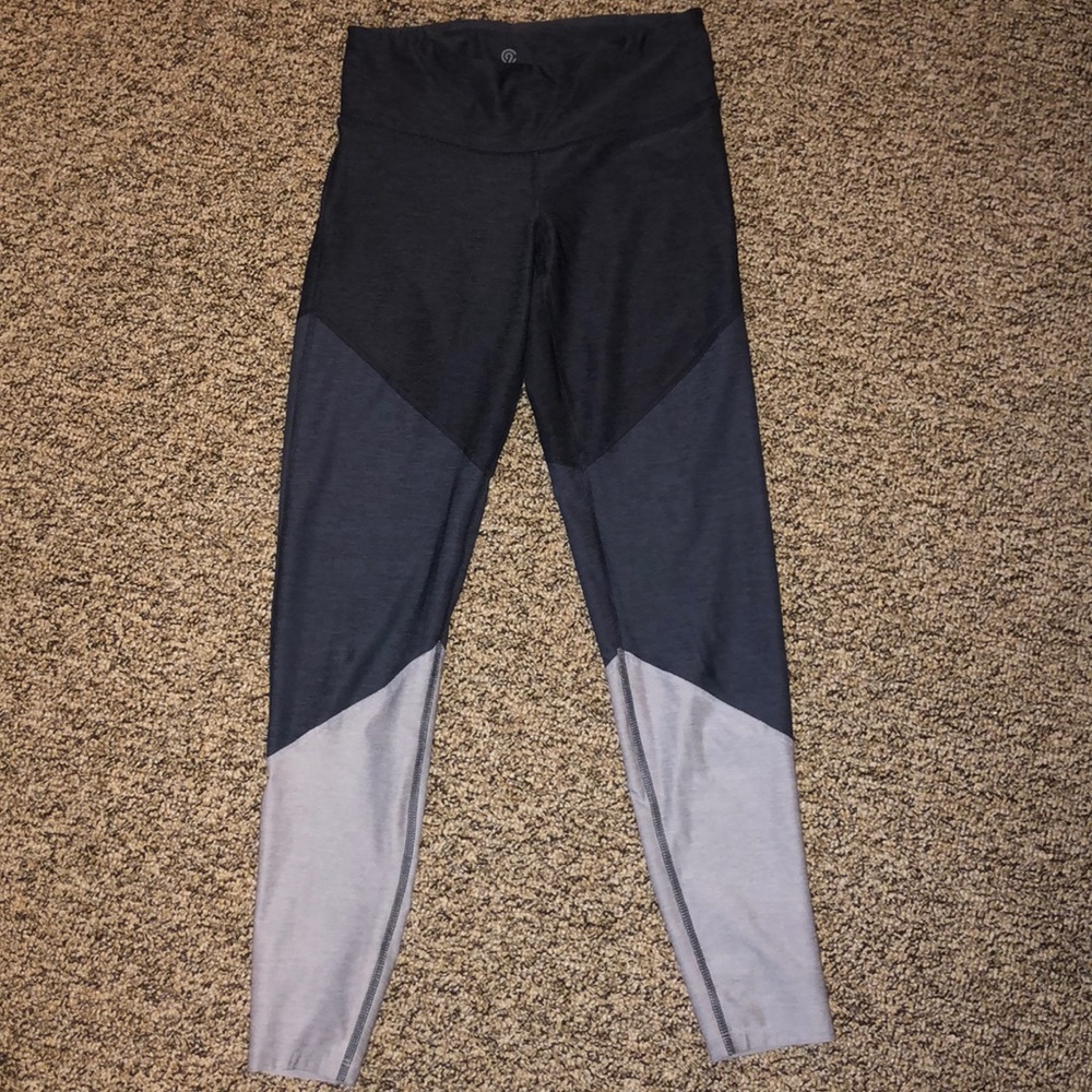 Gray block workout pants